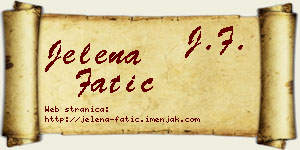 Jelena Fatić vizit kartica